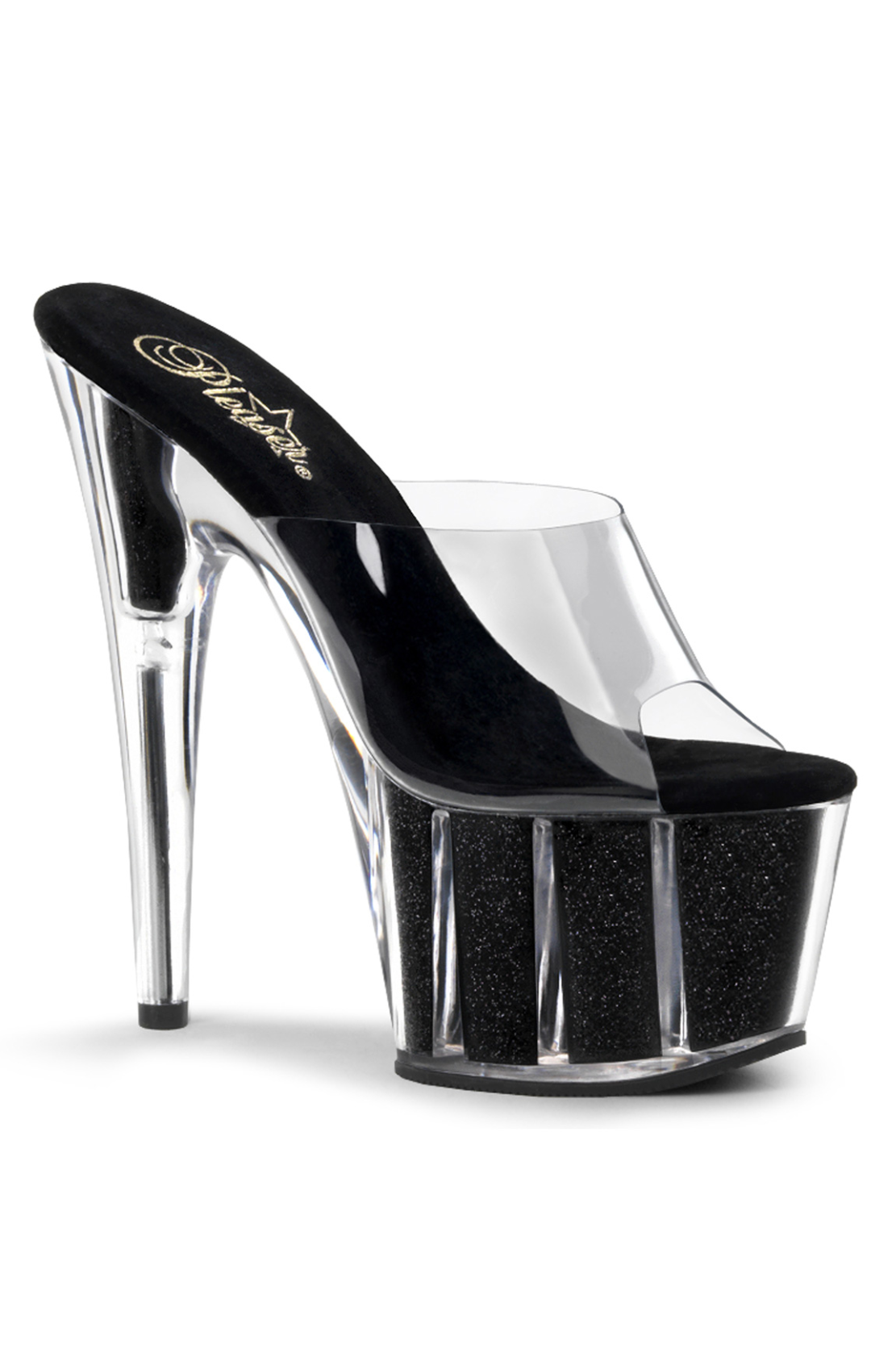 TACONES DESLIZABLES CON GLITTER DE 18 CM