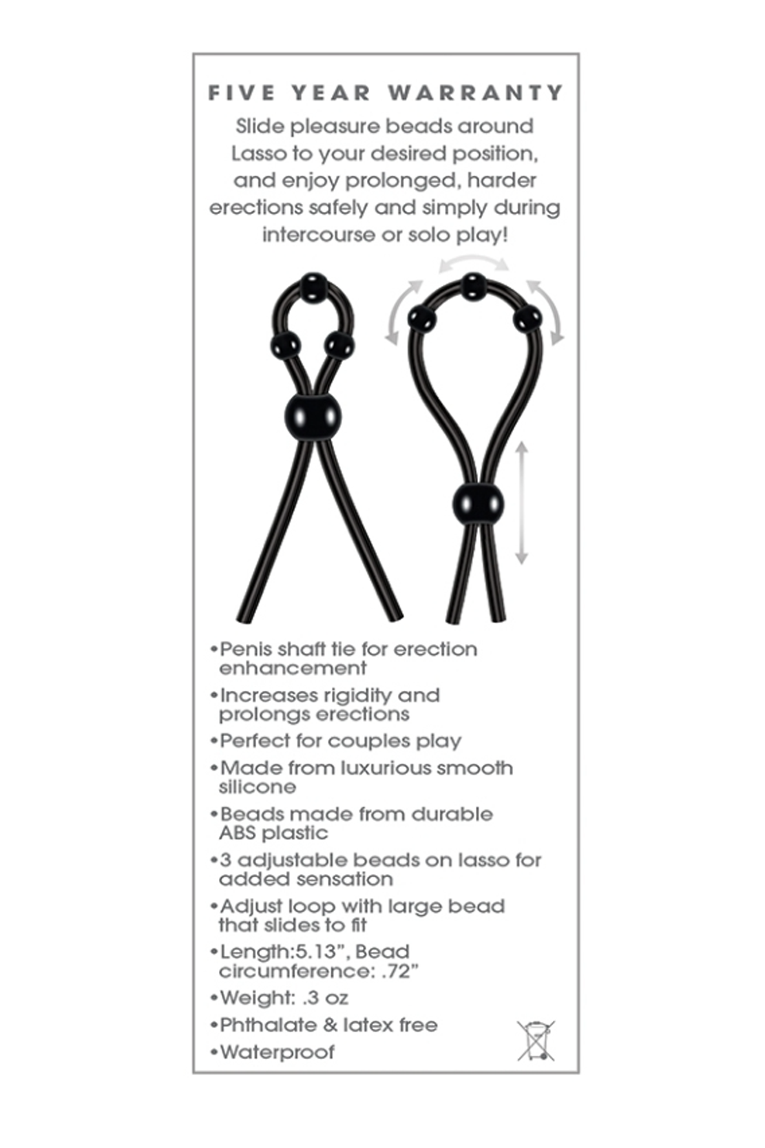 LAZO DE SILICONA PARA DILDO