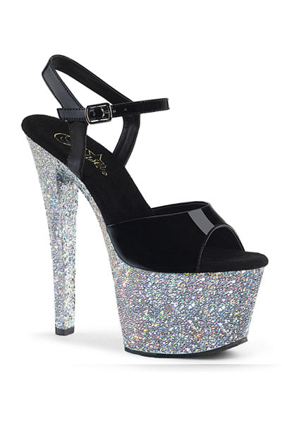 TACONES CON BRILLO DE 18 CM