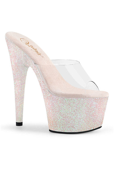 TACONES CON PLATAFORMA ESCARCHADA