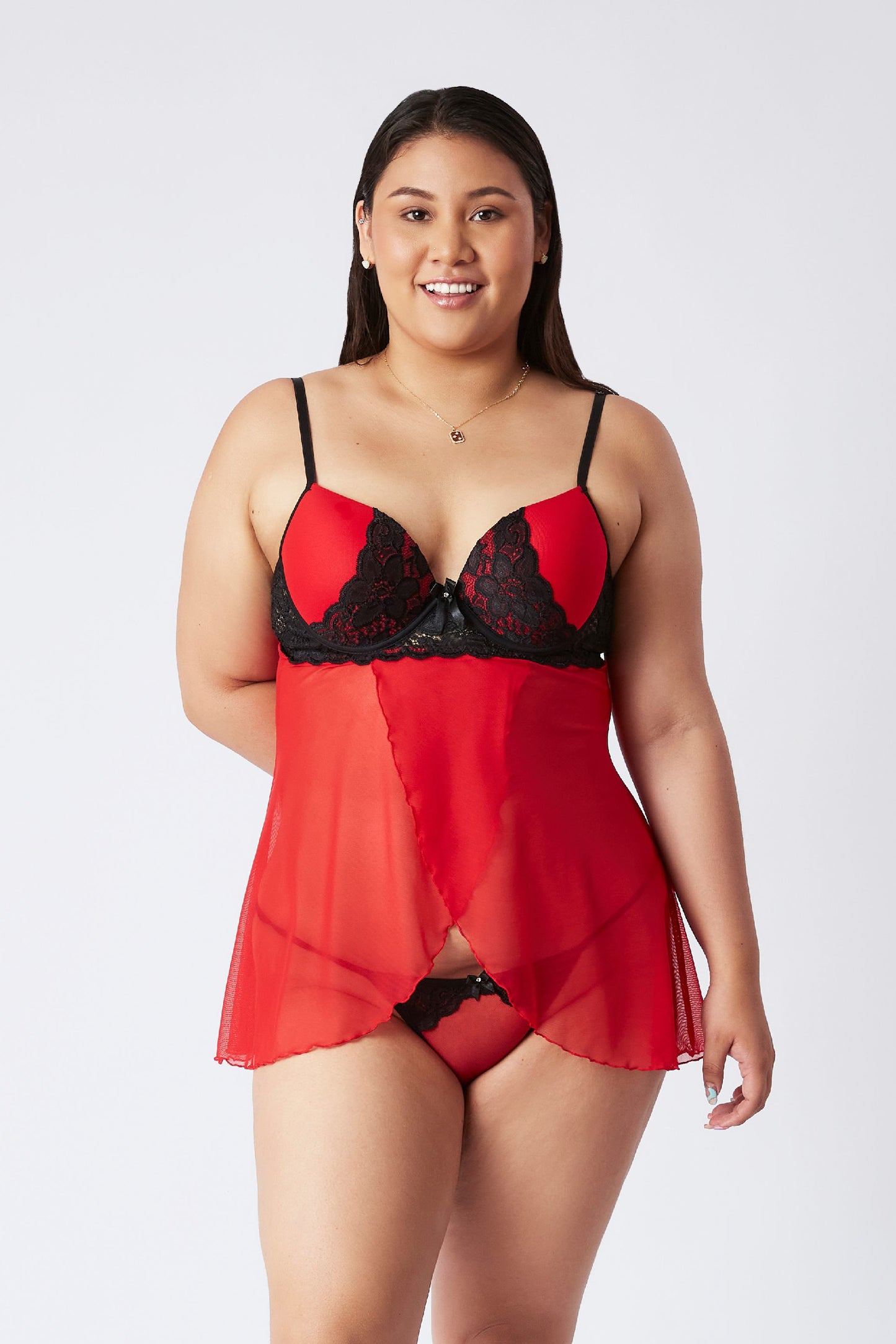 BABYDOLL MILAGROS BOMBON ROJO