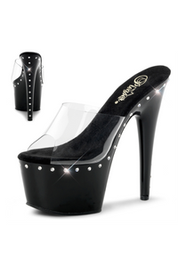 TACONES CON DISEÑO DE STRASS DE 18 CM