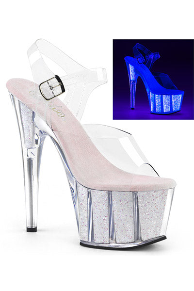 TACONES CON BRILLO Y REACTIVO A LUZ UV DE 18 CM