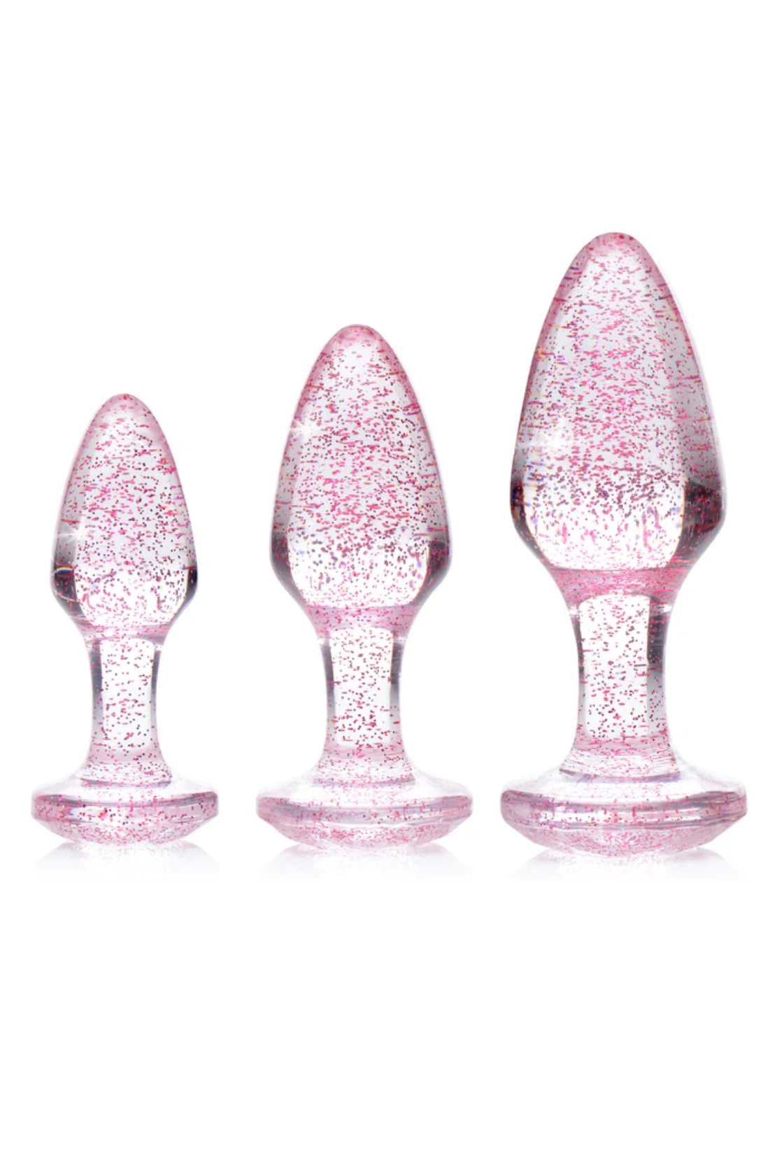 JUEGO DE 3 TAPONES ANALES CON GEMAS BRILLANTES