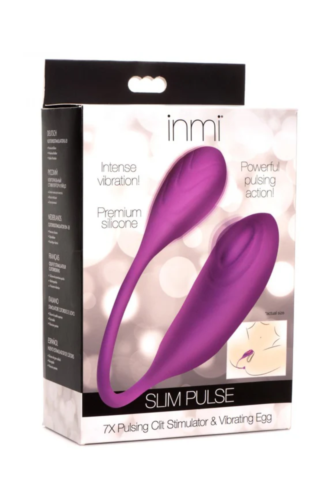 ESTIMULADOR DE CLÍTORIS Y HUEVO VIBRADOR PULSANTE SLIM PULSE