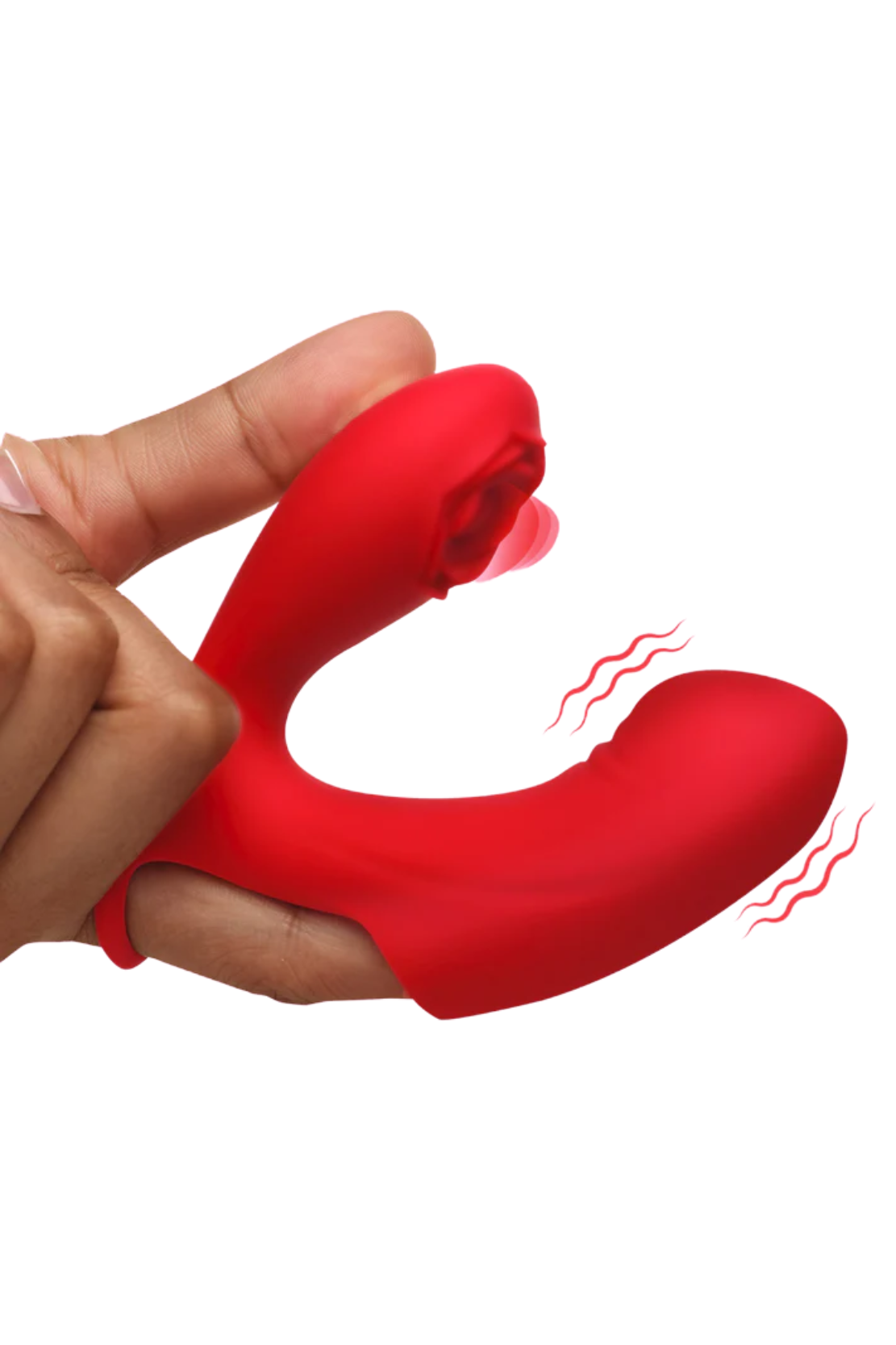 VIBRADOR DE DEDO CON PULSACIONES ROSE TOUCH