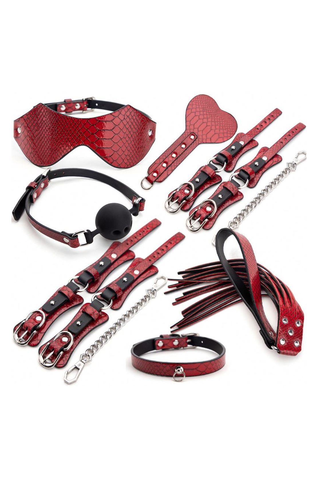 SET HOT CARMESI 7 PIEZAS