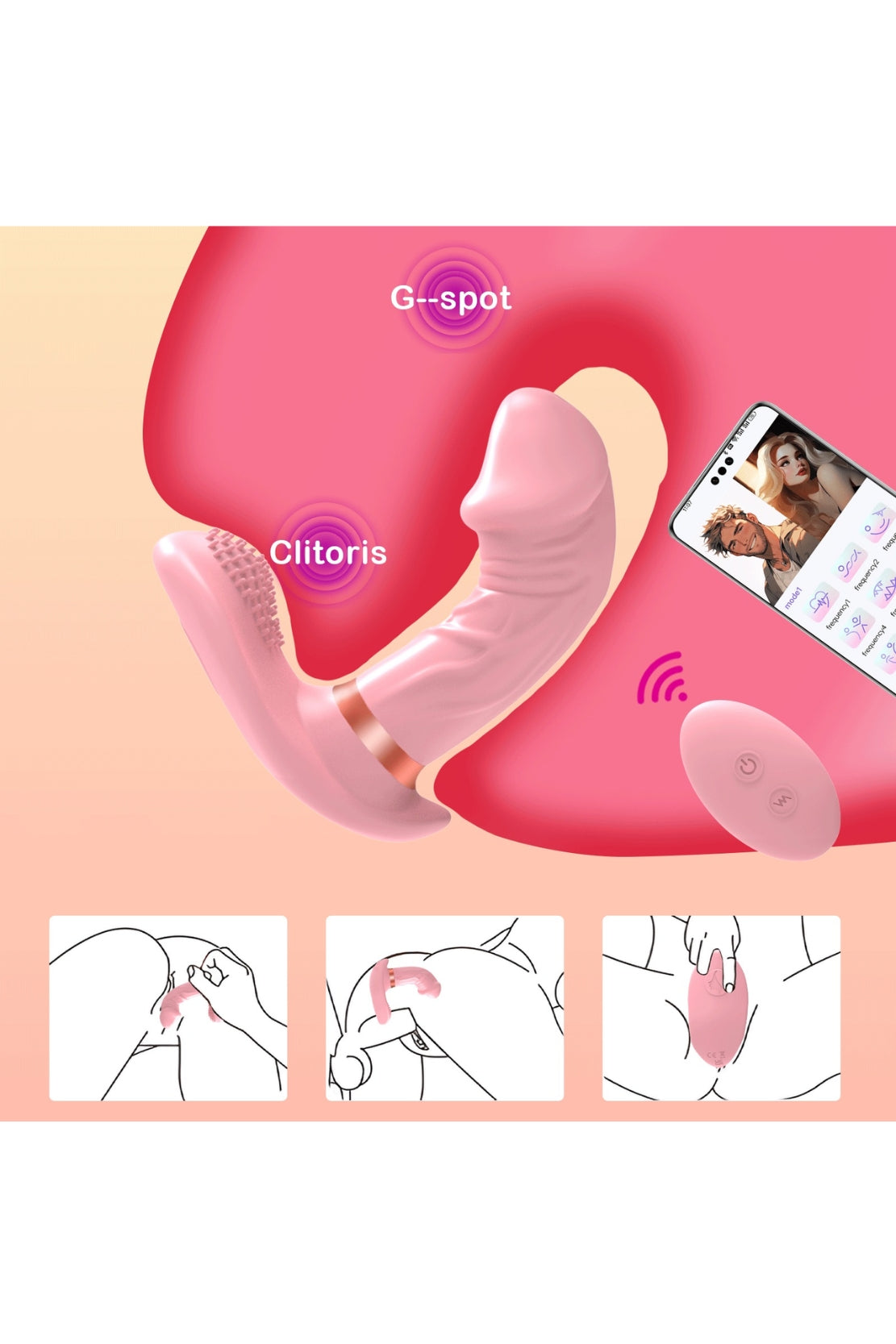 VIBRADOR DUAL + CONTROL REMOTO