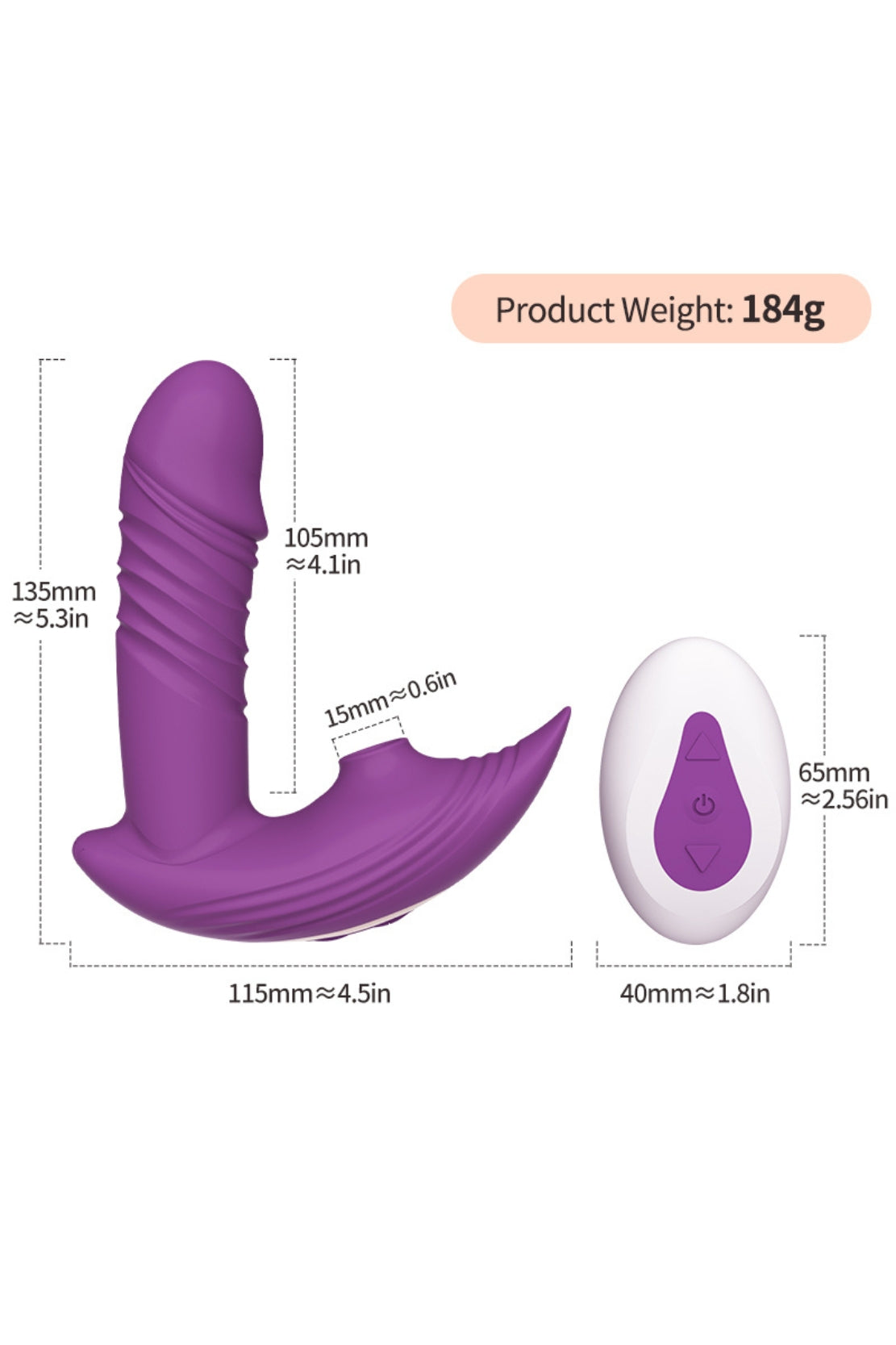 VIBRADOR SUCCIONADOR INVISBLE WEAR + CONTROL REMOTO