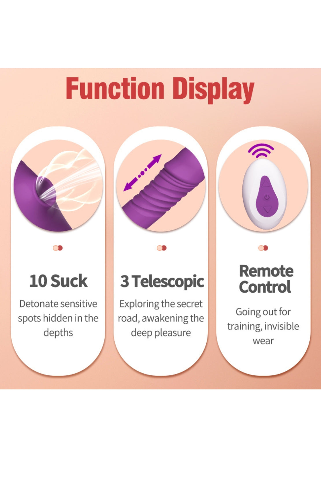 VIBRADOR SUCCIONADOR INVISBLE WEAR + CONTROL REMOTO