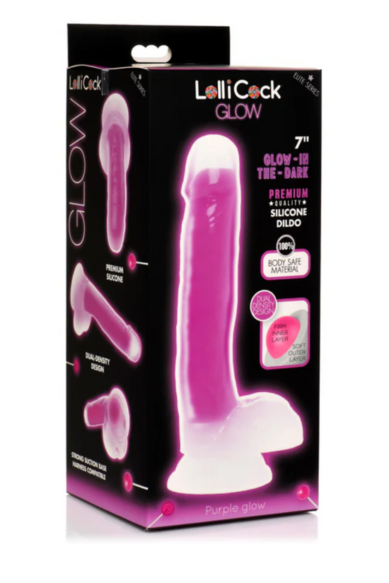 DILDO DE SILICONA LUMINOSO 7" LOLLICOCK