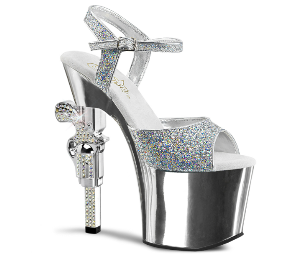TACONES CON DETALLES DE STRASS DE 18 CM
