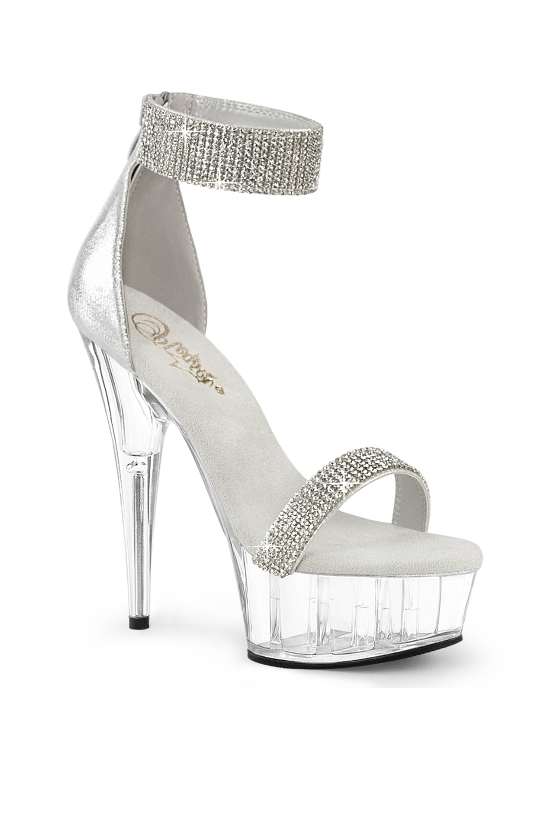 TACONES CON PLATAFORMA DE 6" Y DETALLE DE STRASS