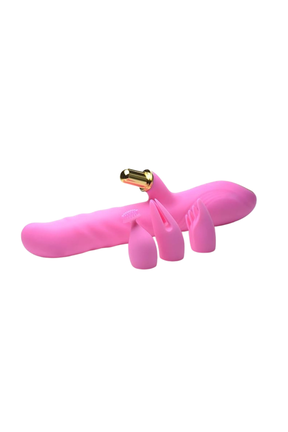 VIBRADOR DE EMPUJE CON 3 ACCESORIOS