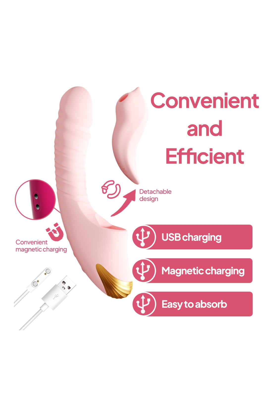 VIBRADOR DESMONTABLE LUNA SURGE + APP