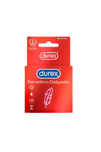 PRESERVATIVO DUREX SENSITIVO DELGADO X 3UND