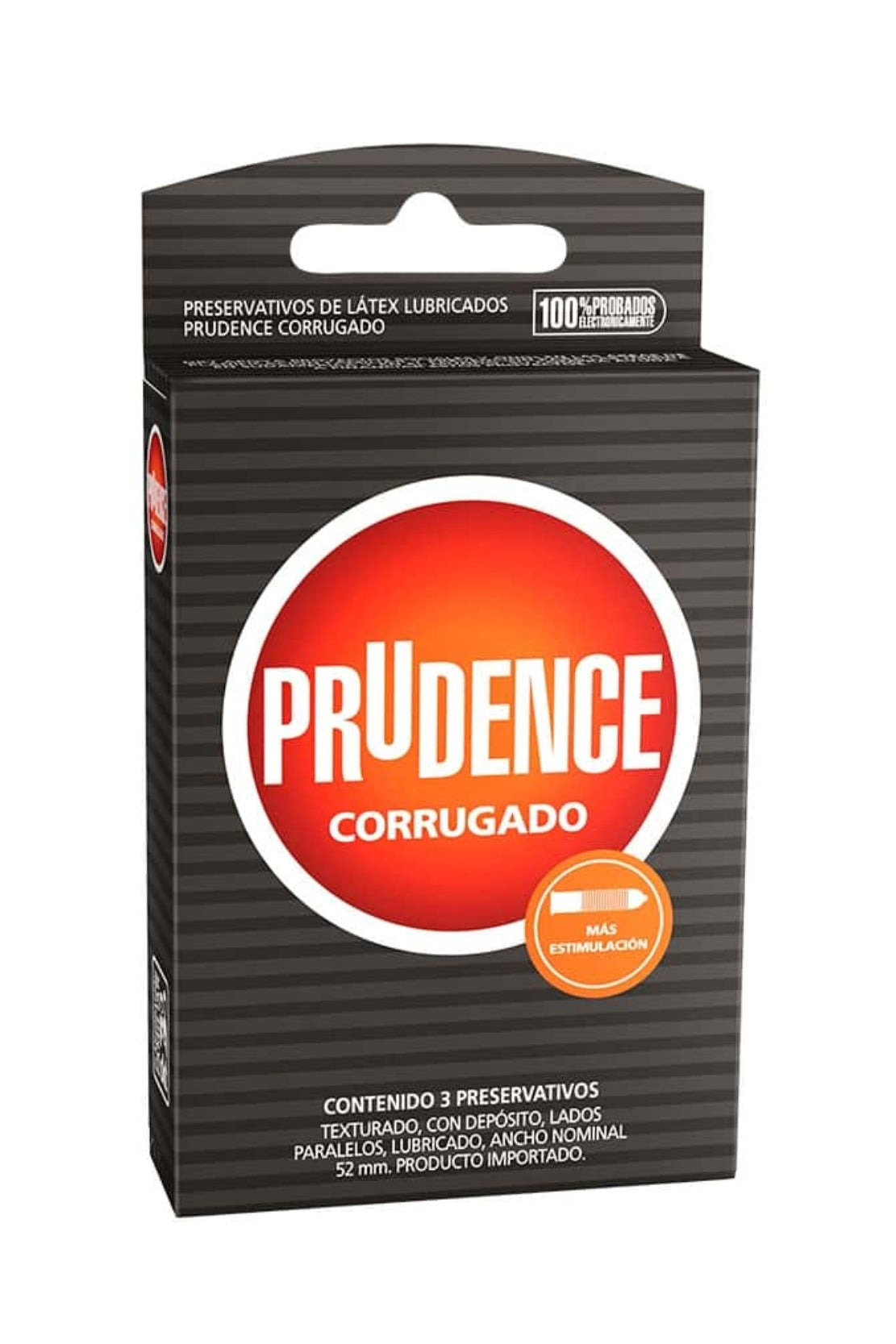 PRESERVATIVO PRUDENCE CORRUGADO X 3 UND