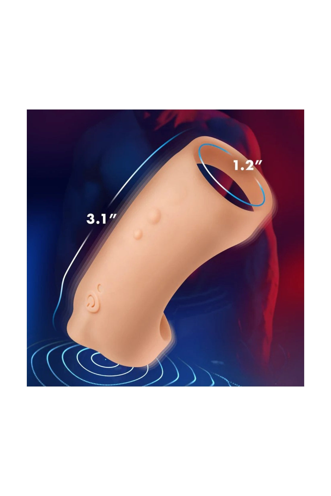 FUNDA VIBRADORA PENIS SLEEVE + CONTROL REMOTO