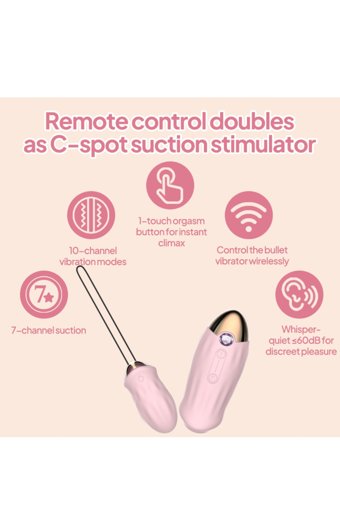 VIBRADOR DUO SECRET + CONTROL REMOTO