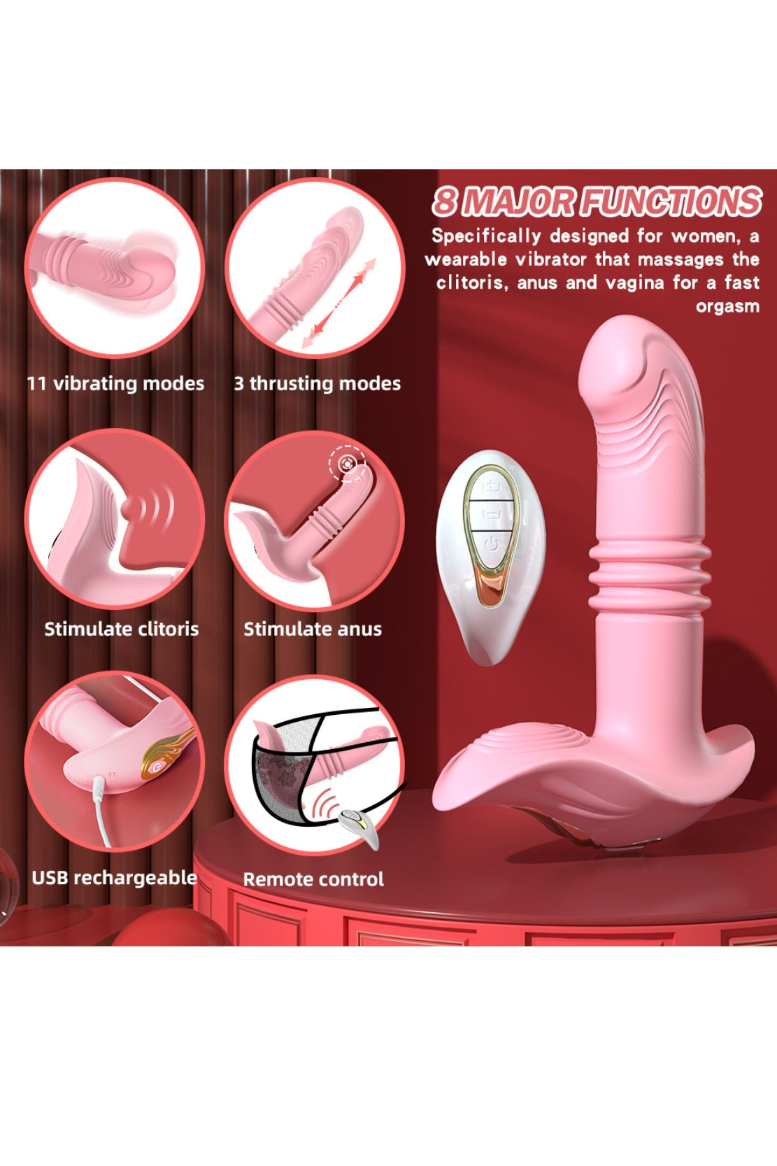 VIBRADOR DE EMPUJE NEXUS + CONTROL REMOTO