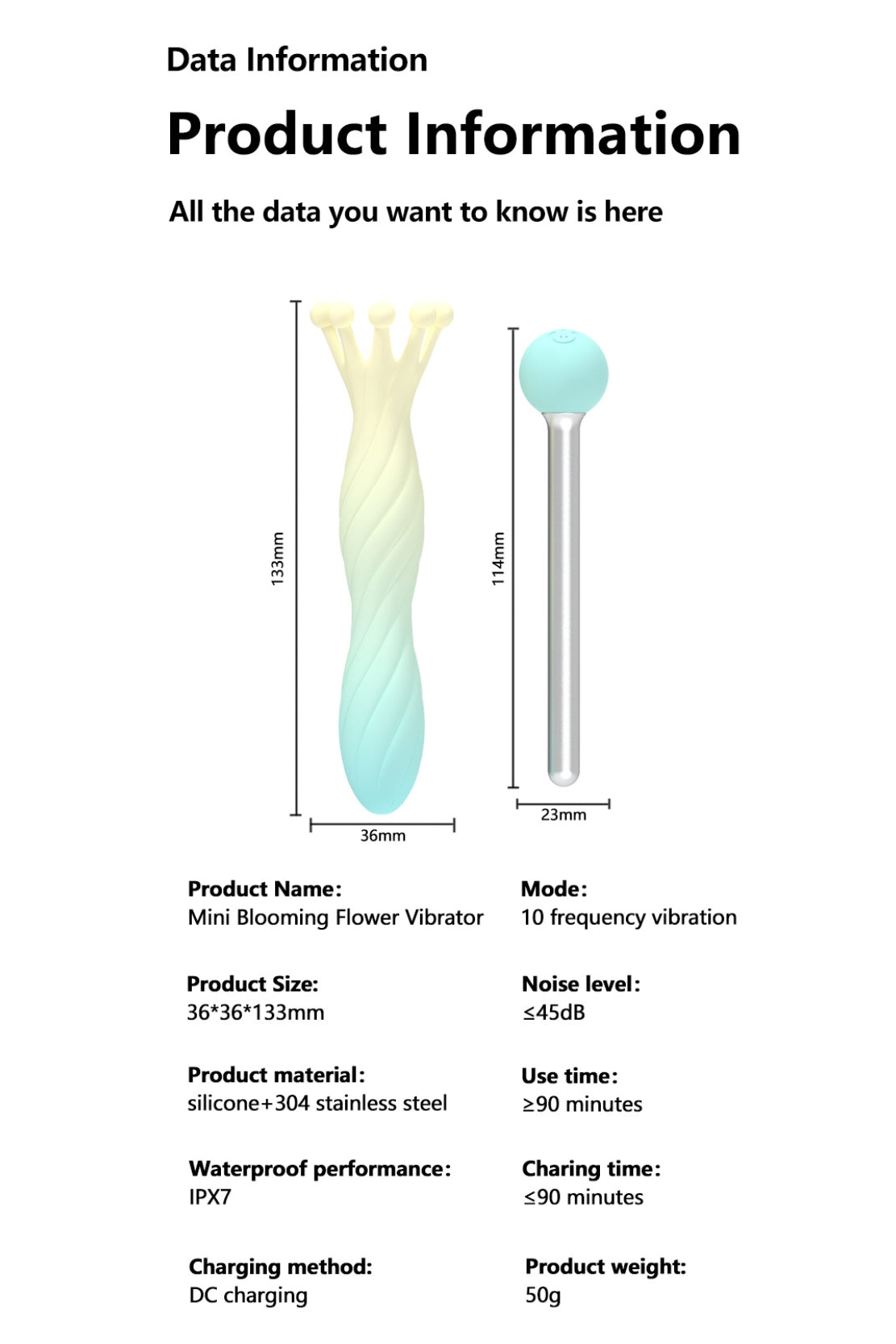 VIBRADOR FLOWER DESMONTABLE