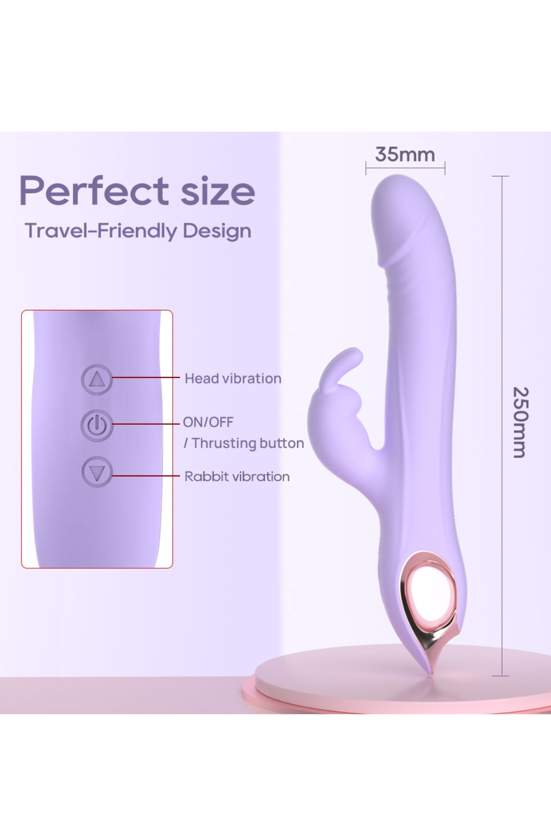 VIBRADOR DE EMPUJE Y CONEJO