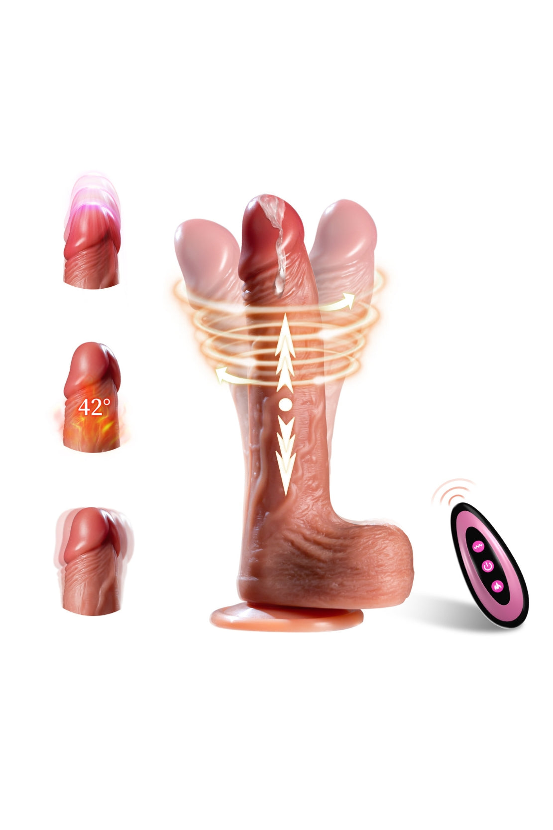 DILDO REALISTA CON CALENTAMIENTO 9"