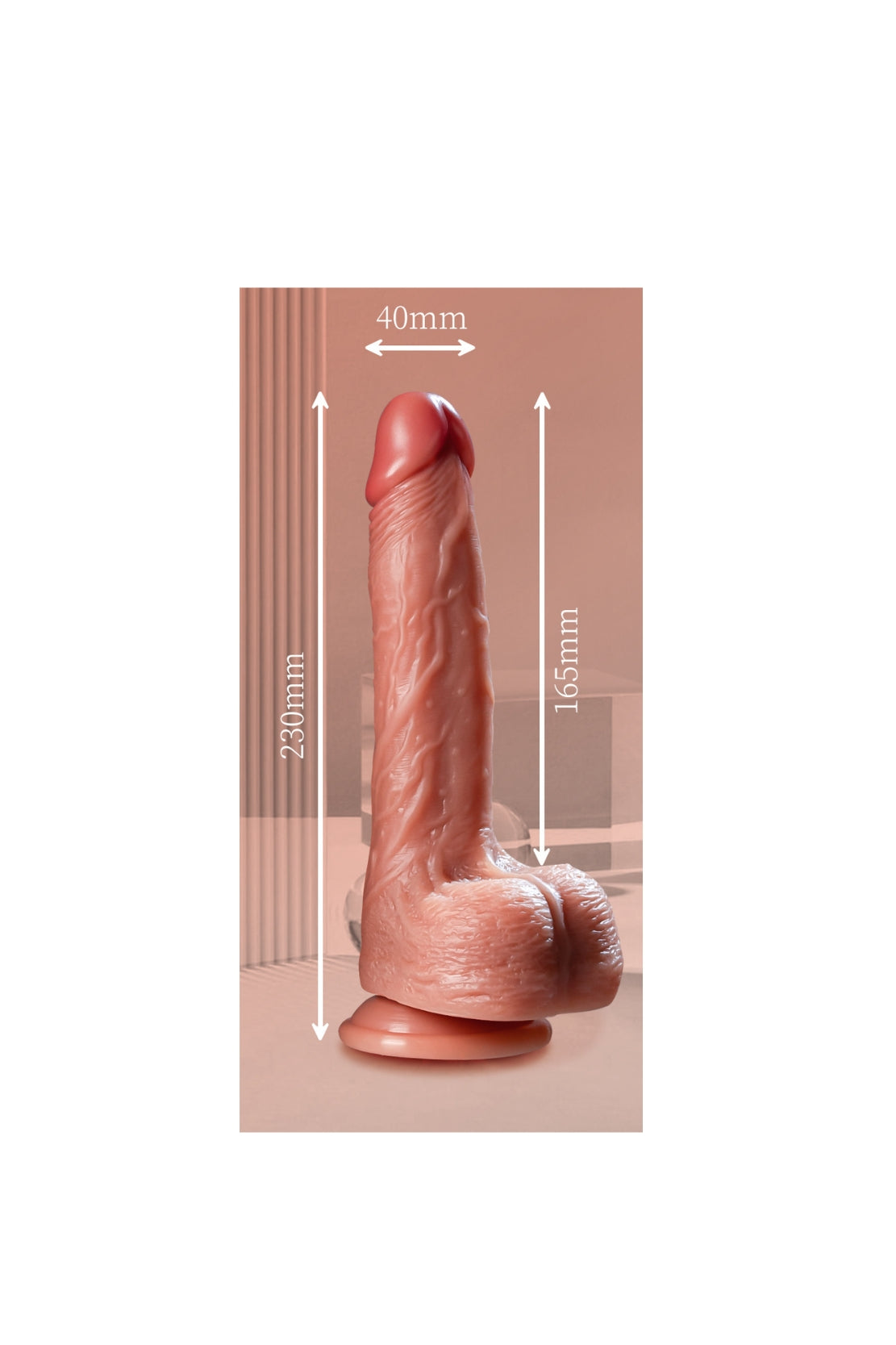 DILDO REALISTA CON CALENTAMIENTO 9"