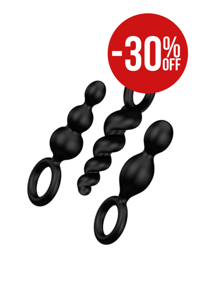 SATISFYER PLUG BLACK (3 SET)