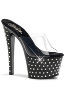 TACONES DESLIZABLES CON PEDRERIA DE 18 CM
