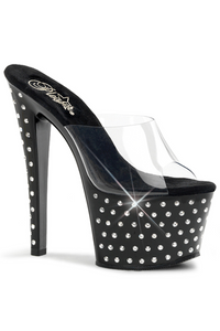 TACONES DESLIZABLES CON PEDRERIA DE 18 CM