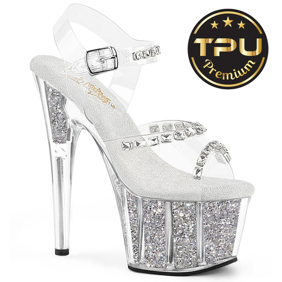 TACONES CON GLITTER DE 18 CM