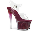 TACONES CON PLATAFORMA GLITTER DE 18 CM