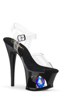 TACONES CON PLATAFORMA DISEÑO DIAMANTE