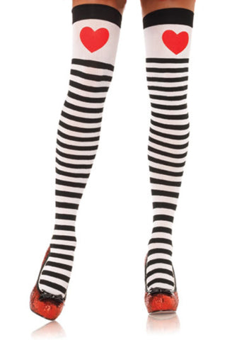 MEDIAS RAYAS CON CORAZONES
