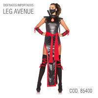 DISFRAZ DE NINJA,VESTIDO, CINTURÓN , MÁSCARA, PROTECTORES DE BRAZO , CINTA DE MUSLOS