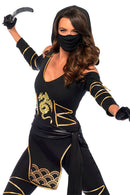 DISFRAZ DE NINJA 3 PIEZAS: CATSUIT, CINTURÒN Y MASCARA.