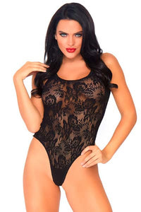 BODY  DE ENCAJE FLORAL CON TANGA