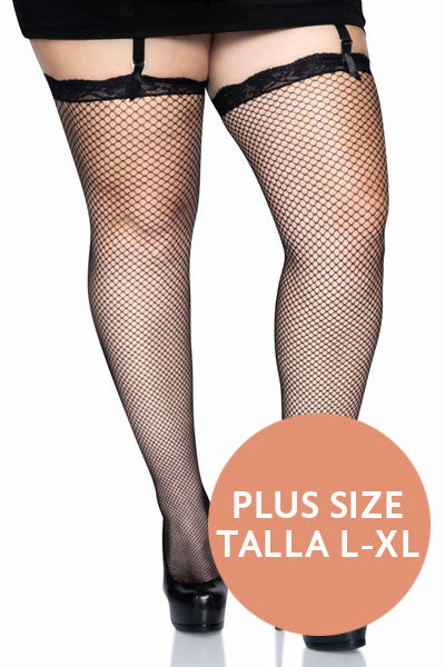 MEDIAS PLUS SIZE DE MALLA