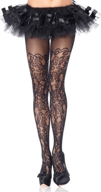 PANTYS CON DISEÑO FLORAL