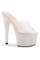 TACONES CON PLATAFORMA ESCARCHADA