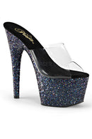 ZAPATOS NEGROS CON GLITTER DE 18 CM