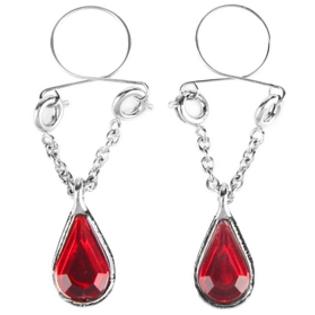 JOYERIA PARA PEZON CON GOTA DE RUBI ROJO