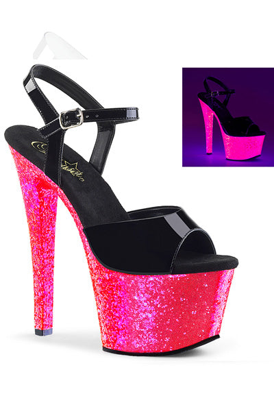 TACONES CON BRILLO DE 18 CM