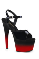 TACONES CON PLATAFORMA BICOLOR
