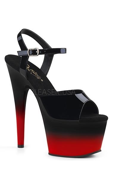 TACONES CON PLATAFORMA BICOLOR
