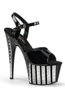 TACONES CON PLATAFORMA DE PANELES Y PIEDRAS