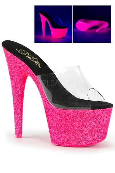 TACONES ESCARCHADAS CON LUZ UV