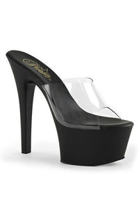 TACONES CON PLATAFORMA TRANSPARENTES DE 15 CM