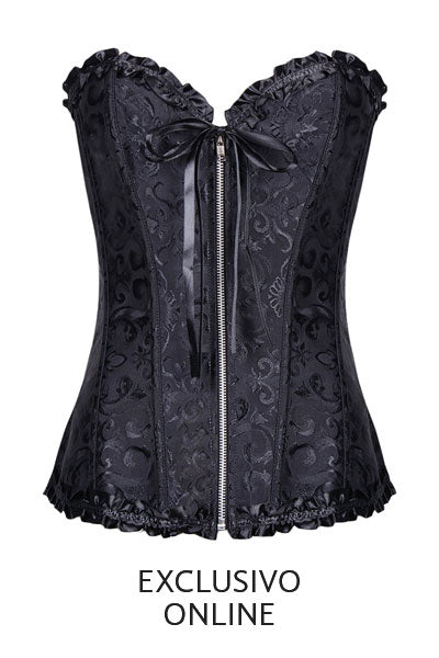 CORSET NEGRO CON CIERRE